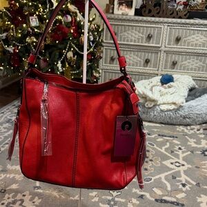Red Realer Vegan Leather Women Bag